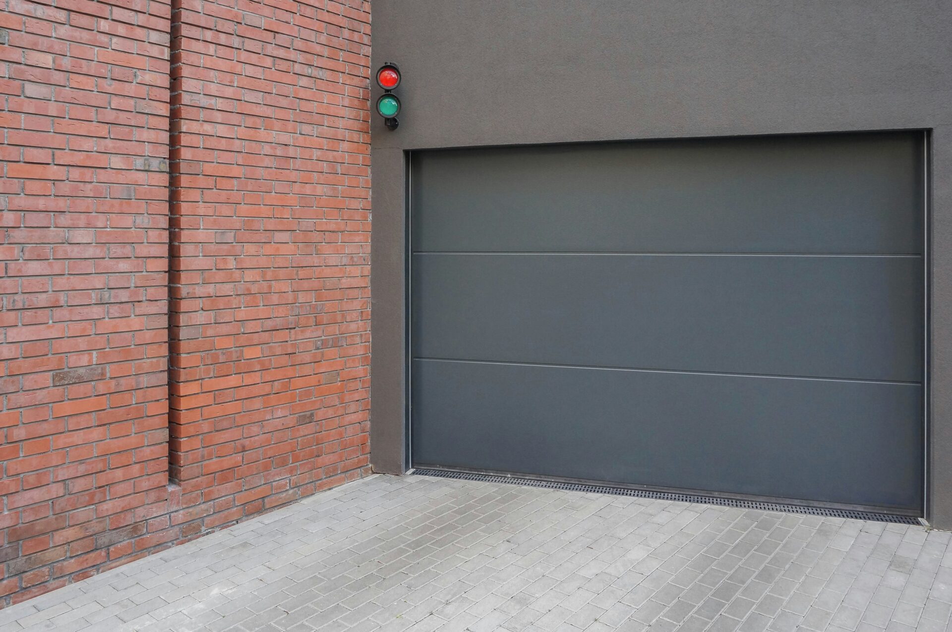 A garage door