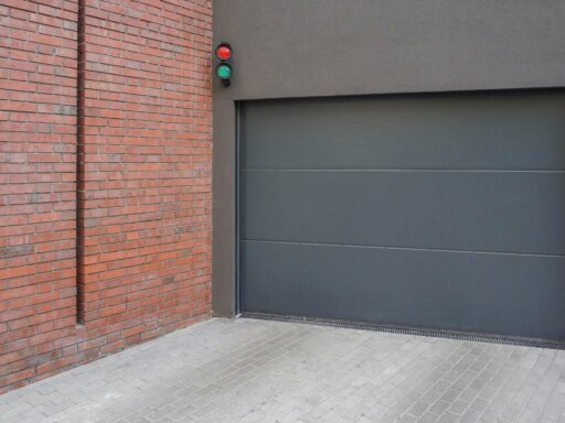 A garage door